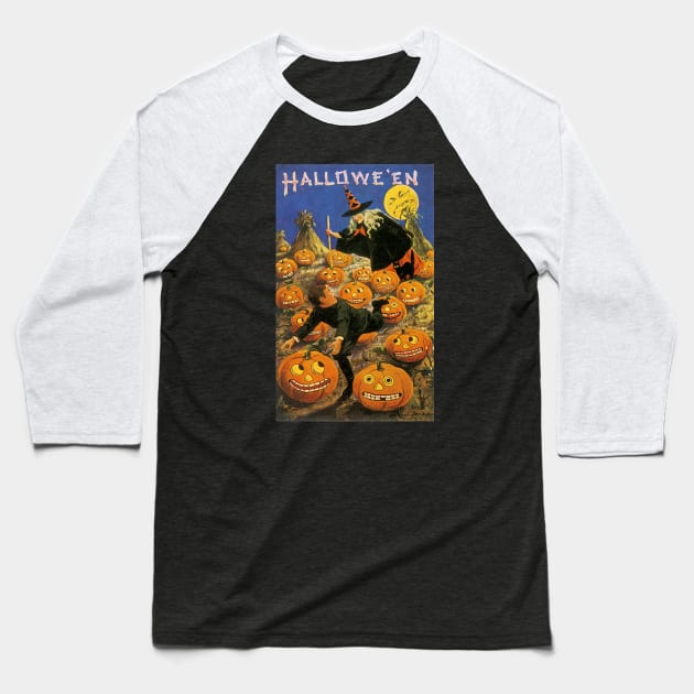 Halloween witch Baseball T-Shirt by AtomicMadhouse